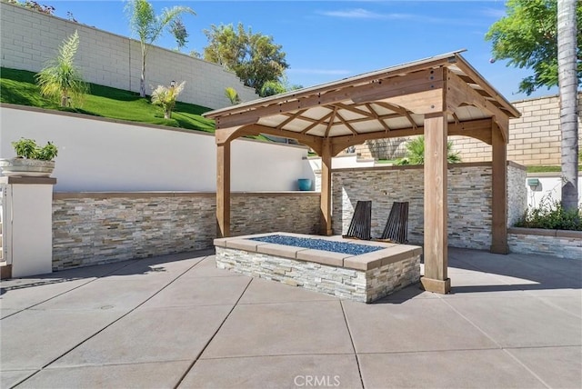 12149 Jonathan Dr, Riverside, CA 92503 - view of patio with a gazebo and a fire pit