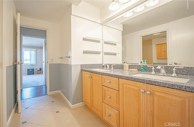 24612 Artemia Ave, Mission Viejo, CA 92691 - bathroom with double vanity and tile patterned floors
