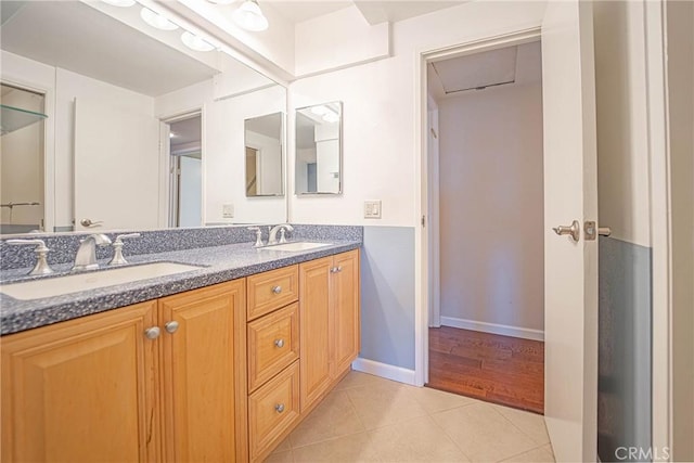 24612 Artemia Ave, Mission Viejo, CA 92691 - bathroom with double vanity and tile patterned flooring