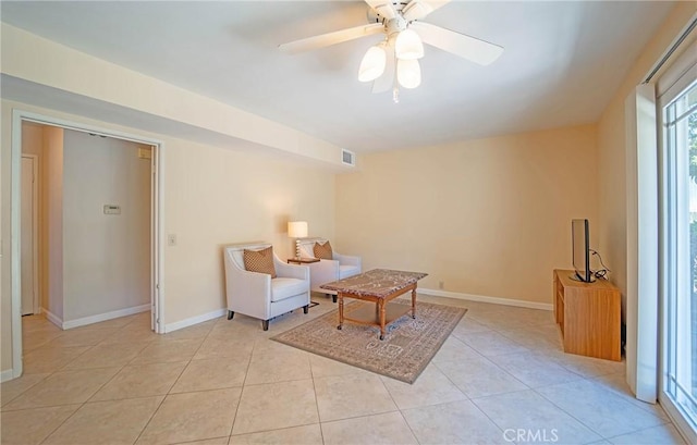 24612 Artemia Ave, Mission Viejo, CA 92691 - living area with light tile patterned flooring and ceiling fan