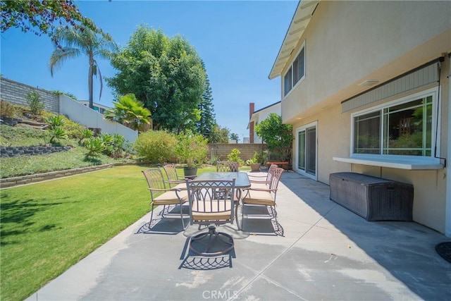 24612 Artemia Ave, Mission Viejo, CA 92691 - fenced backyard with a patio and outdoor dining area
