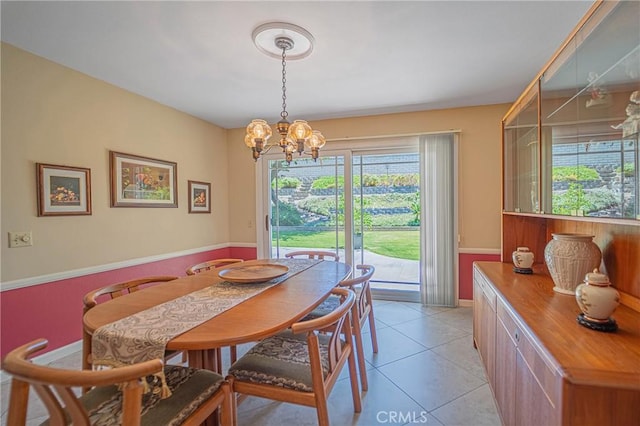 24612 Artemia Ave, Mission Viejo, CA 92691 - dining area featuring a chandelier and light tile patterned floors