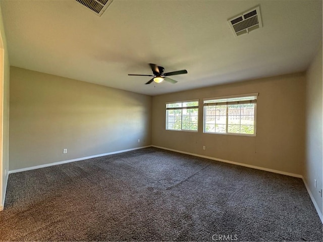 53024 Astrid Way, Lake Elsinore, CA 92532 - unfurnished room featuring a ceiling fan and dark carpet