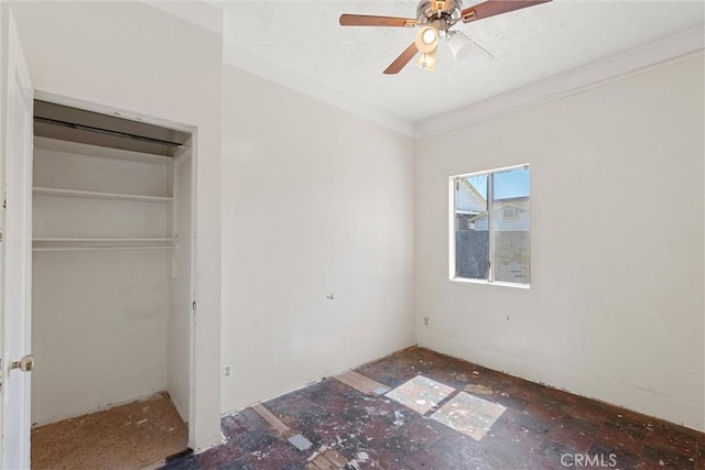 505 W Glendon Way, San Gabriel, CA 91776 - unfurnished bedroom featuring a closet, a ceiling fan, and a textured ceiling