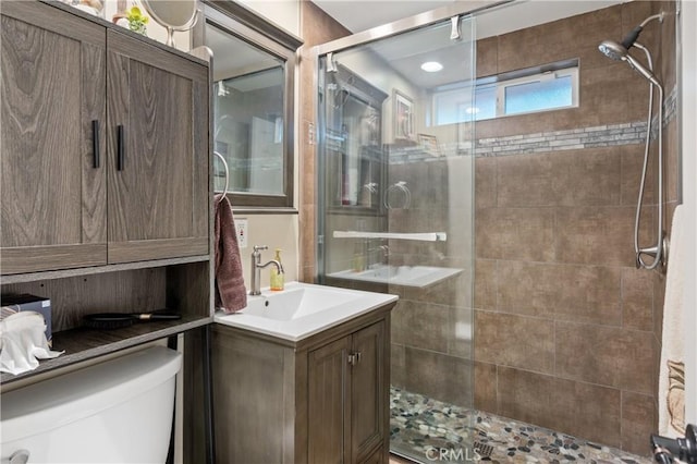 20092 E Frank Ln, Orange, CA 92869 - bathroom with a shower stall and vanity