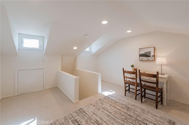 426 Via La Selva, Redondo Beach, CA 90277 - additional living space featuring lofted ceiling, carpet, and recessed lighting