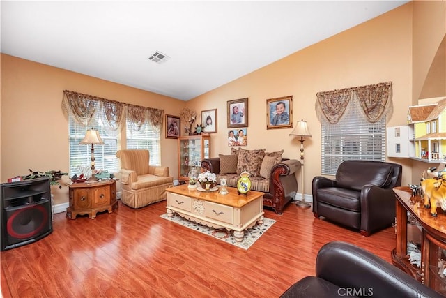 37028 Velutina Way, Palmdale, CA 93550 - living room with wood finished floors and lofted ceiling