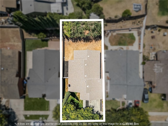 6903 Crest Ave, Riverside, CA 92503 - aerial view of property's location with property parcel outlined