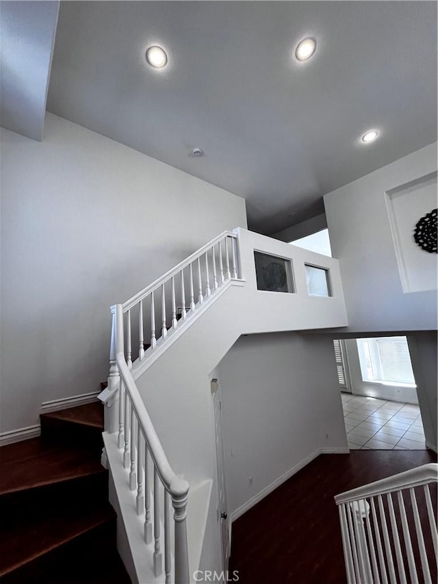 16340 Willowmist Ct, Chino Hills, CA 91709 - staircase featuring recessed lighting and baseboards