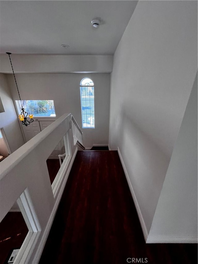 16340 Willowmist Ct, Chino Hills, CA 91709 - corridor featuring an upstairs landing and wood finished floors