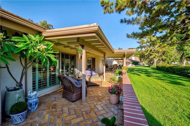 662 Via Zapata, Riverside, CA 92507 - view of patio featuring an outdoor living space
