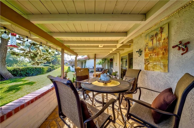 662 Via Zapata, Riverside, CA 92507 - view of patio featuring outdoor dining area