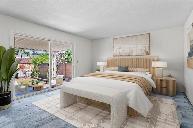 14202 Del Amo Ave, Tustin, CA 92780 - carpeted bedroom with access to exterior and a textured ceiling