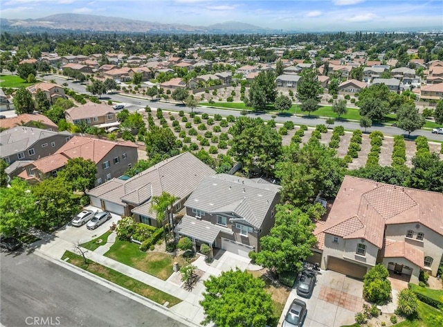 1581 Margit St, Redlands, CA 92374 - aerial perspective of suburban area featuring a mountain backdrop