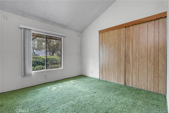 19950 Esquiline Ave, Walnut, CA 91789 - empty room with carpet floors, vaulted ceiling, and a textured ceiling