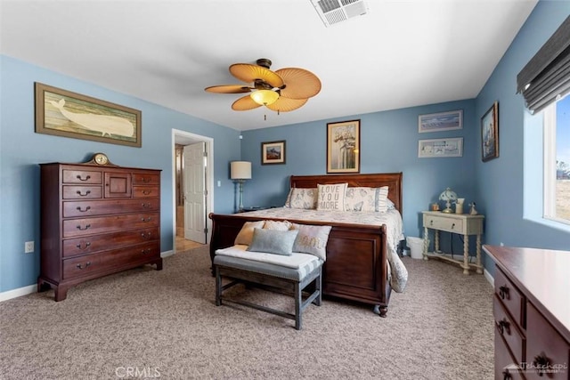 23309 Tak Ct, Tehachapi, CA 93561 - bedroom with light carpet and a ceiling fan