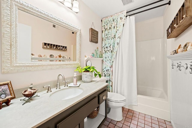 3432 Mount Ariane Dr, San Diego, CA 92111 - full bath featuring vanity, tile patterned flooring, and shower / tub combo