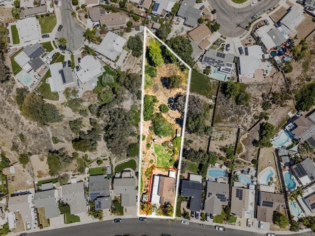 3432 Mount Ariane Dr, San Diego, CA 92111 - aerial perspective of suburban area with property boundaries highlighted