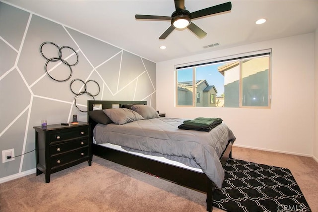 29392 Tourmaline Way, Winchester, CA 92596 - carpeted bedroom featuring recessed lighting and a ceiling fan