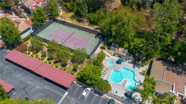 22824 Hilton Head Dr Unit 87, Diamond Bar, CA 91765 - bird's eye view of a pool