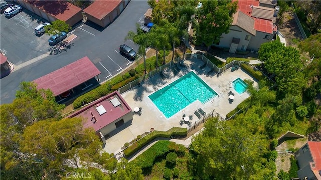 22824 Hilton Head Dr Unit 87, Diamond Bar, CA 91765 - bird's eye view of a pool