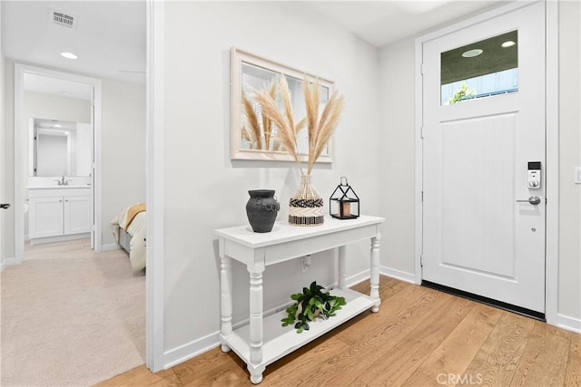 38 Marisol St, Rancho Mission Viejo, CA 92694 - entryway featuring recessed lighting and light wood finished floors