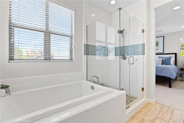38 Marisol St, Rancho Mission Viejo, CA 92694 - full bathroom featuring a bath, ensuite bath, a stall shower, and recessed lighting