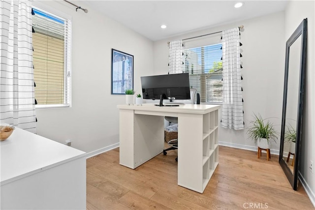 38 Marisol St, Rancho Mission Viejo, CA 92694 - office area featuring light wood-style flooring and recessed lighting