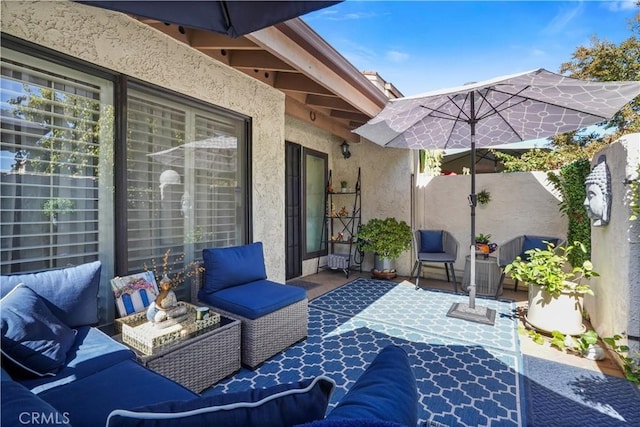 18230 Oxnard St Unit 110, Tarzana, CA 91356 - view of patio with an outdoor living space