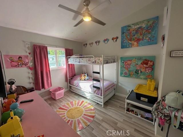 6080 Cape Cod Ln Unit 54, Yorba Linda, CA 92887 - bedroom featuring lofted ceiling, wood finished floors, and ceiling fan