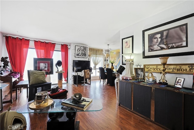 1750 Camino Palmero St Unit 539, Los Angeles, CA 90046 - living area with wood finished floors