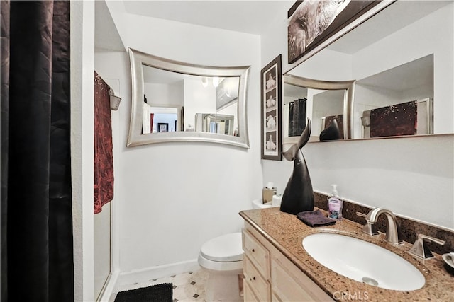 1750 Camino Palmero St Unit 539, Los Angeles, CA 90046 - full bathroom with a shower stall, vanity, and tile patterned floors