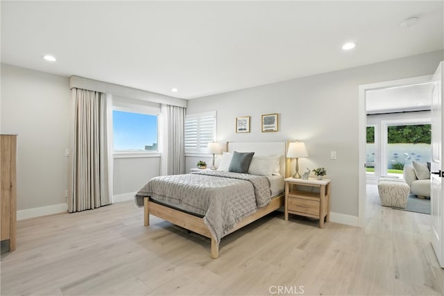 20455 Via Canarias, Yorba Linda, CA 92887 - bedroom featuring light wood finished floors, multiple windows, and recessed lighting