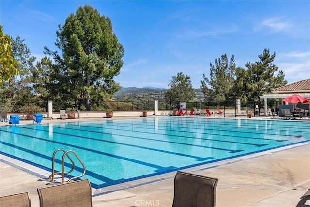20455 Via Canarias, Yorba Linda, CA 92887 - community pool featuring a mountain view and a patio