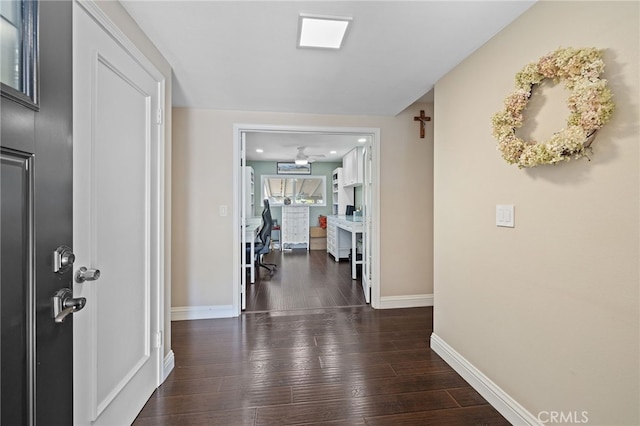 2115 Kathryn Way, Placentia, CA 92870 - corridor featuring a desk and wood-type flooring