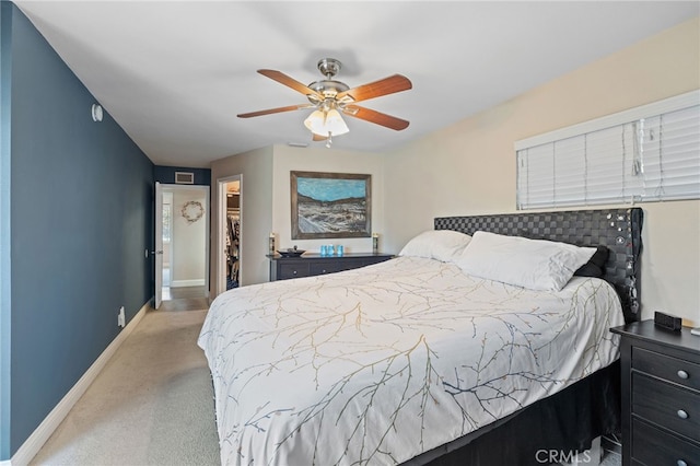 2115 Kathryn Way, Placentia, CA 92870 - bedroom featuring light carpet and ceiling fan