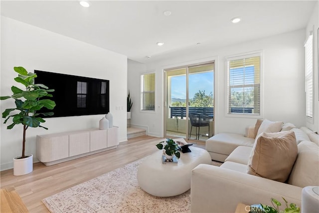 90 Harness Way, Rancho Mission Viejo, CA 92694 - living room featuring plenty of natural light, wood finished floors, and recessed lighting