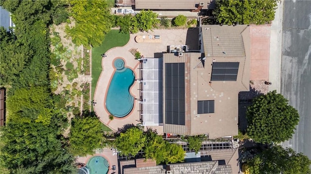 11721 Killimore Ave, Porter Ranch, CA 91326 - drone / aerial view of a pool area