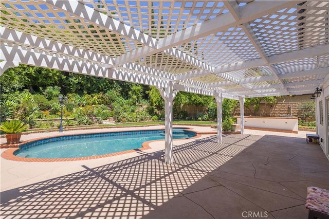 11721 Killimore Ave, Porter Ranch, CA 91326 - view of pool featuring a patio area and a pergola