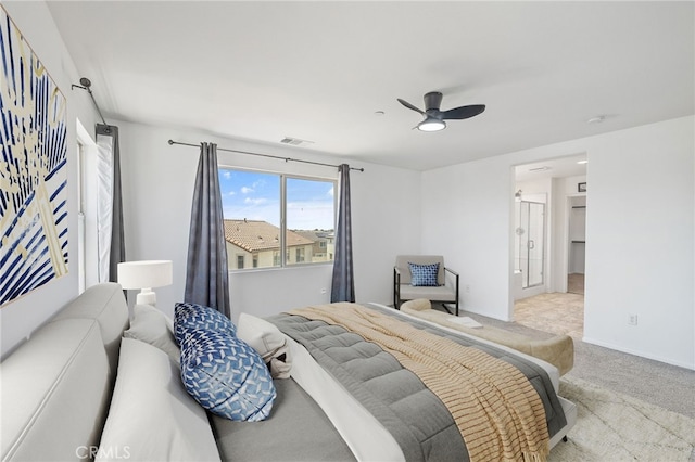 1415 Opal Ct, Beaumont, CA 92223 - carpeted bedroom featuring a ceiling fan