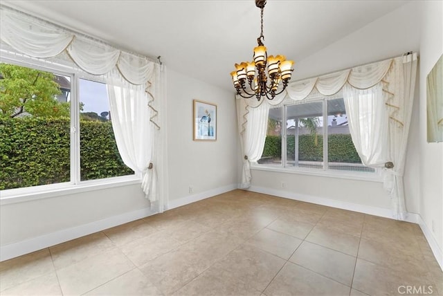 21211 Poston Ln, Huntington Beach, CA 92646 - unfurnished dining area featuring a chandelier, healthy amount of natural light, and tile patterned floors