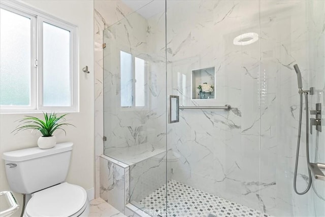 21211 Poston Ln, Huntington Beach, CA 92646 - bathroom featuring a marble finish shower and marble finish flooring