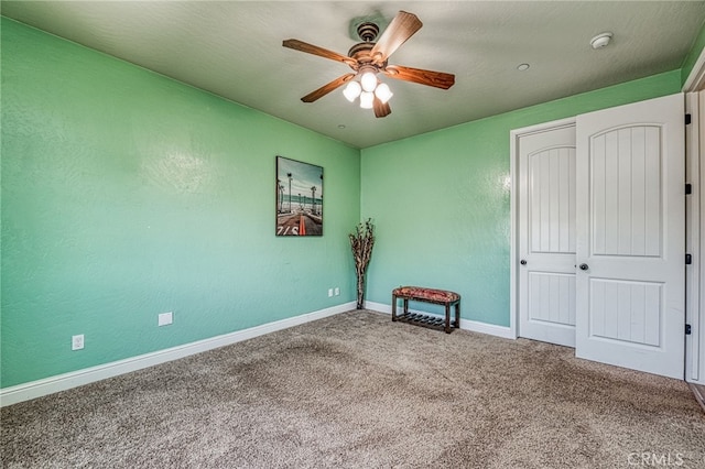 6626 W Alluvial Ave, Fresno, CA 93722 - unfurnished bedroom featuring carpet flooring, a textured wall, and a ceiling fan