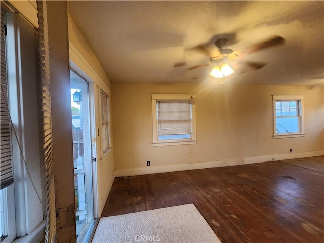 4317 Lugo Ave, Chino Hills, CA 91709 - unfurnished room with hardwood / wood-style floors, a ceiling fan, and a textured ceiling