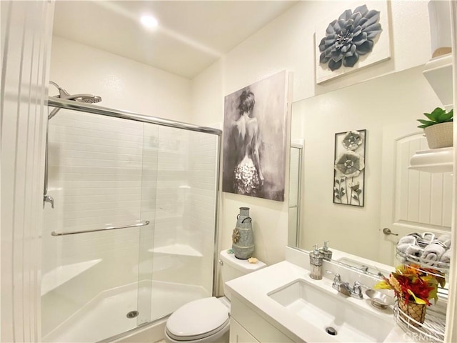 1011 Balsam St, Calimesa, CA 92320 - bathroom with a stall shower and vanity