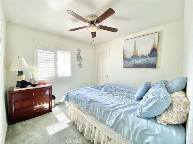 1011 Balsam St, Calimesa, CA 92320 - bedroom with carpet floors and ceiling fan