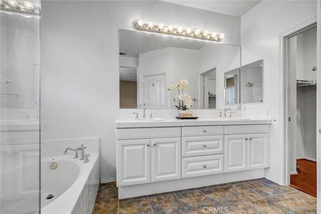2019 Arnold Way, Fullerton, CA 92833 - full bathroom with double vanity, a bath, and a closet