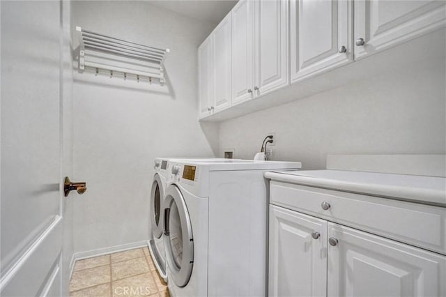 2019 Arnold Way, Fullerton, CA 92833 - laundry area featuring cabinet space, washer and dryer, and light tile patterned floors