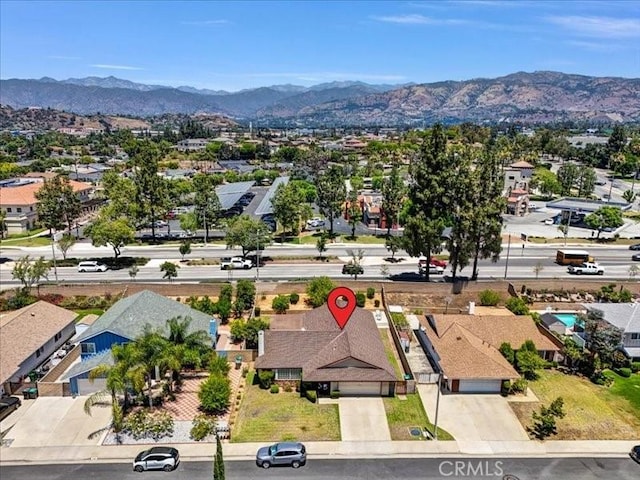 1135 Hampton Ct, San Dimas, CA 91773 - aerial perspective of suburban area featuring a mountainous background