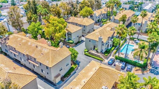 15034 Ocaso Ave, La Mirada, CA 90638 - aerial view of residential area with a pool area